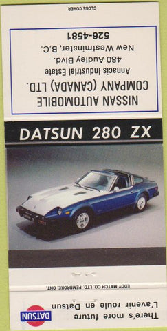 Matchbook Cover - Nissan Datsun New Westminster BC 30 Strike