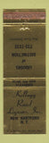 Matchbook Cover - Kellogg Road Liquors New Hartford NY WORN