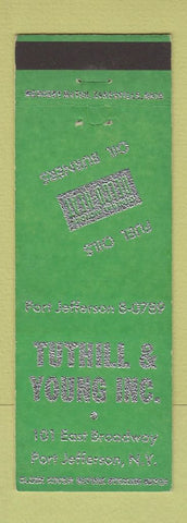 Matchbook Cover - Tuthill Young Fuel oil Port Jefferson NY GREEN