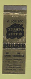 Matchbook Cover - Gil Smith Jim Vanderlan Contractors Roofing Clinton NY GOLD
