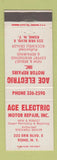 Matchbook Cover - Ace Electric Motor Repair Rome NY