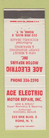 Matchbook Cover - Ace Electric Motor Repair Rome NY