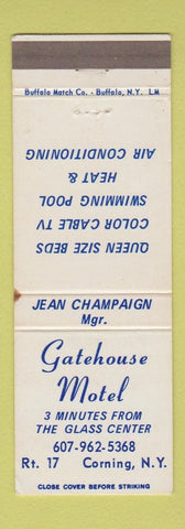 Matchbook Cover - Gatehouse Motel Corning NY WEAR