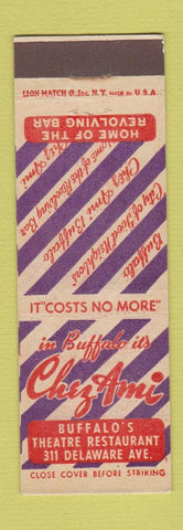 Matchbook Cover - Chez Ami Buffalo NY girlie