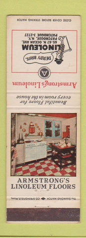 Matchbook Cover - Armstrong Linoleum Derby Bros Patchogue NY