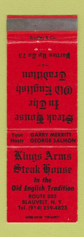 Matchbook Cover - Kings Arms Steak House Blauvelt NY