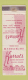 Matchbook Cover - Karrat's Restaurant New Hartford NY WEAR