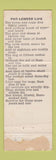 Matchbook Cover - Jean's Bar Grill Westmoreland NY WEAR