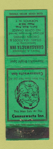 Matchbook Cover - Canasawacta Inn Norwich NY WORN