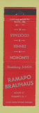 Matchbook Cover - Ramapo Brauhaus Ramapo NY restaurant