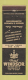 Matchbook Cover - Hotel Windsor New York City