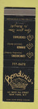 Matchbook Cover - Bondini's New York City restaurant