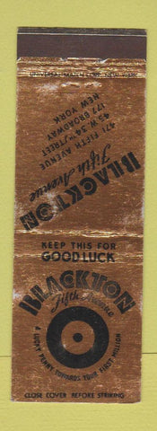 Matchbook Cover - Blackton Fifth Avenue New York City WEAR