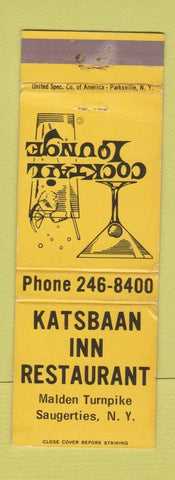 Matchbook Cover - Katsbaan Inn Restaurant Saugerties NY WORN
