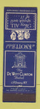 Matchbook Cover - Knott Hotels De Witt Clinton Albany NY