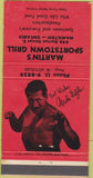 Matchbook Cover - Martin Hutzler Wrestler Hamilton ON 30 Strike
