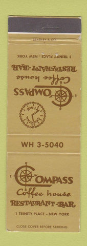 Matchbook Cover - Compass Coffee House Restaurant New York City