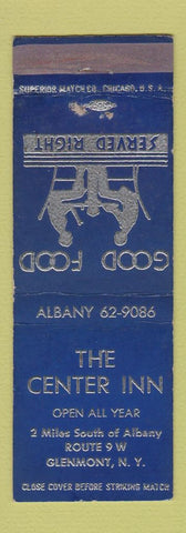 Matchbook Cover - Center Inn Glenmont NY WEAR