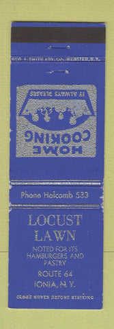 Matchbook Cover - Locust Lawn Ionia NY restaurant