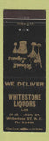 Matchbook Cover - Whitestone Liquors NY WEAR