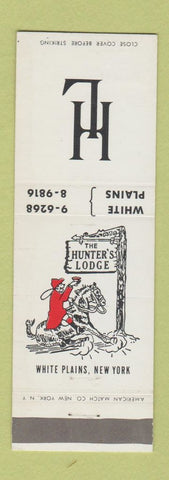 Matchbook Cover - Hunter's Lodge White Plains NY