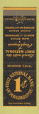 Matchbook Cover - First National Bank Poughkeepsie NY