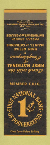 Matchbook Cover - First National Bank Poughkeepsie NY