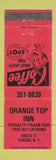 Matchbook Cover - Orange Top Inn Tuxedo NY