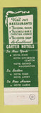 Matchbook Cover - Hotel Governor Clinton New York City WEAR