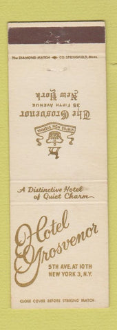 Matchbook Cover - Hotel Grosvenor New York City