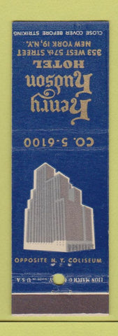 Matchbook Cover - Henry Hudson Hotel New York City deco