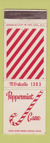 Matchbook Cover - Peppermint Cane Monticello NY Chinese