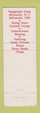 Matchbook Cover - Peppermint Cane Monticello NY Chinese