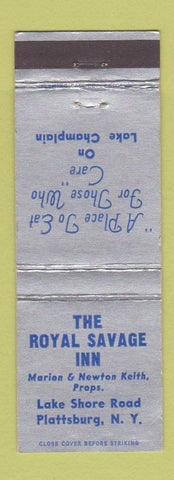 Matchbook Cover - Royal Salvage Inn Plattsburgh NY