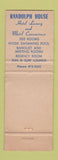 Matchbook Cover - Randolph House Syracuse NY WORN