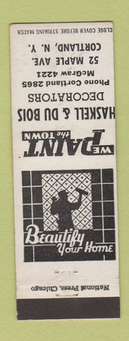Matchbook Cover - Haskell and Du Bois Decorators Cortland NY