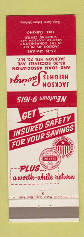 Matchbook Cover - Jackson Heights Savings NY