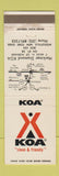 Matchbook Cover - KOA Camping Middleville NY WEAR