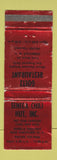 Matchbook Cover - Goetz Restaurant Seneca Chili Hut New Hartford NY WORN