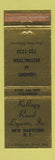 Matchbook Cover - Kellogg Road Liquors New Hartford NY WEAR