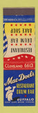 Matchbook Cover - Mac Doel's Restaurant Buffalo NY
