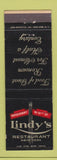 Matchbook Cover - Lindy's Restaurant New York City