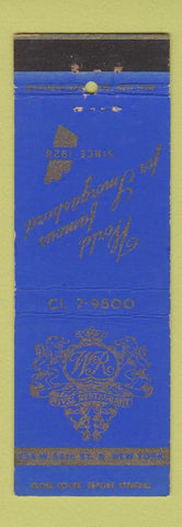 Matchbook Cover - Wivel Restaurant New York City