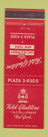 Matchbook Cover - Hotel Gladstone New York City