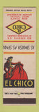 Matchbook Cover - El Chico Spanish Restaurant New York City
