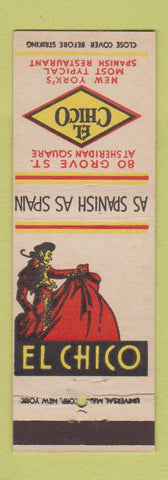 Matchbook Cover - El Chico Spanish Restaurant New York City