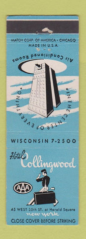 Matchbook Cover - Hotel Collingwood New York City WEAR