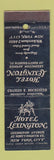 Matchbook Cover - Hotel Lexington New York City WORN