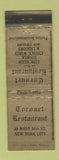 Matchbook Cover - Coronet Restaurant New York City WEAR