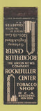 Matchbook Cover - Rockefeller Center Tobacco Shop New York City